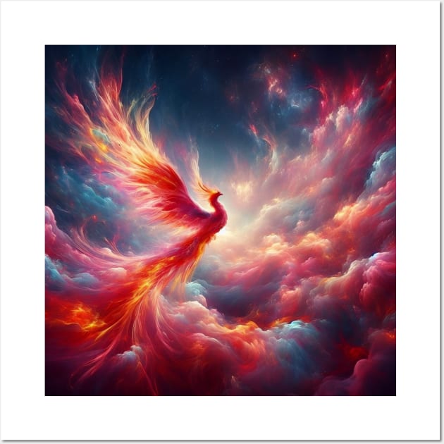 Wings of Fantasy - Beautiful Phoenix Wall Art by ViralAlpha